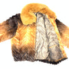 Kashani Women's Cognac Two Tone Mink Tail Fur Jacket