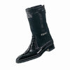 Mauri "Masculine" 2842 Black Alligator/Ostrich Leg Dress Boots