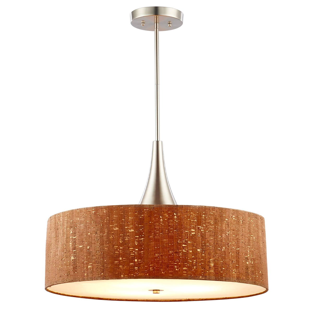 cork drum pendant light