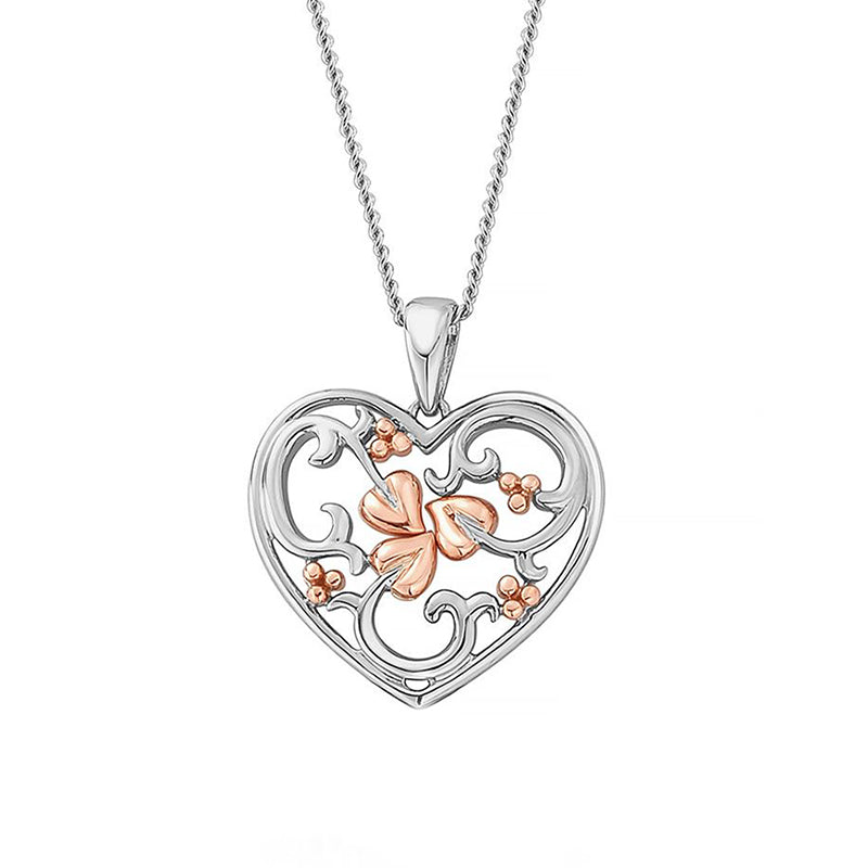 Clogau Tree of Life Sterling Silver One Heart Necklace D