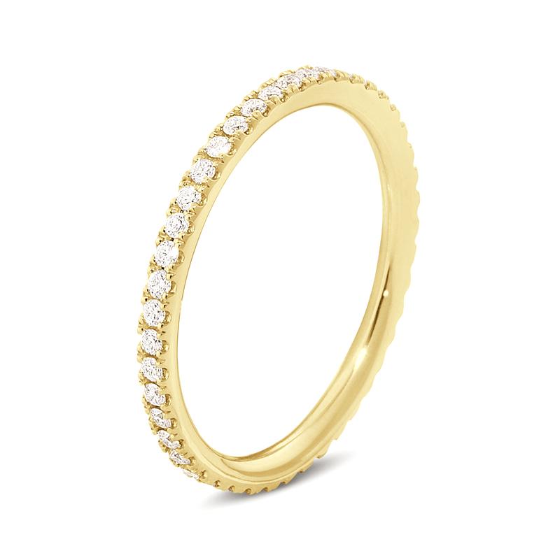 Georg Jensen Aurora 18ct Yellow Gold 0.25ct Diamond Eternity Ring D