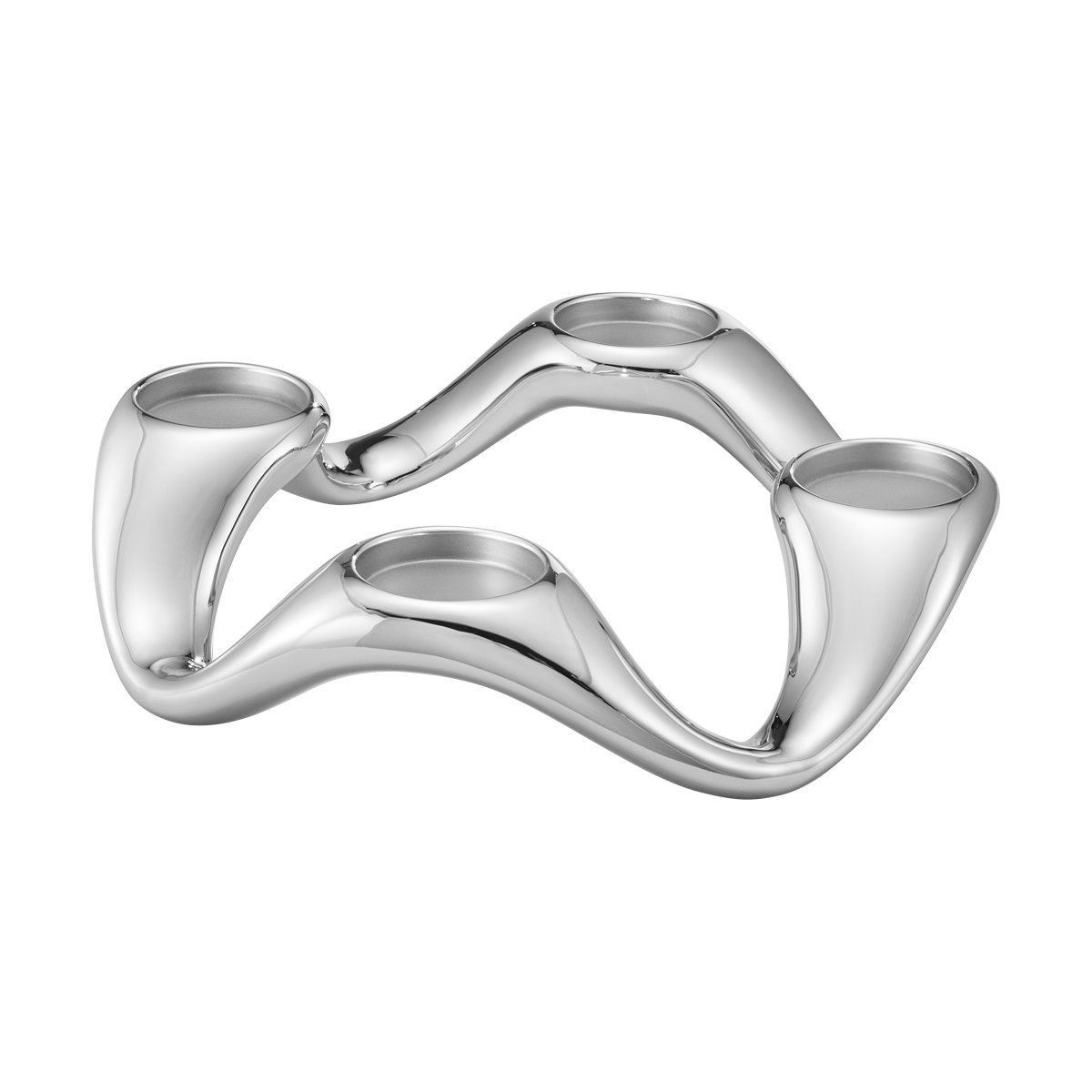 Georg Jensen Cobra Stainless Steel Round Candle Holder