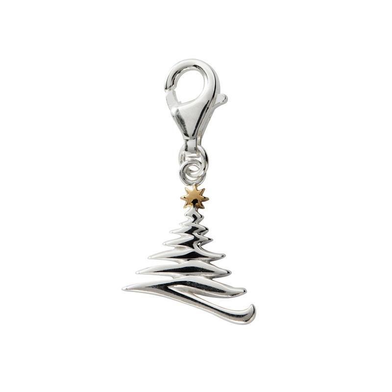 Sterling Silver Zig Zag Christmas Tree Charm