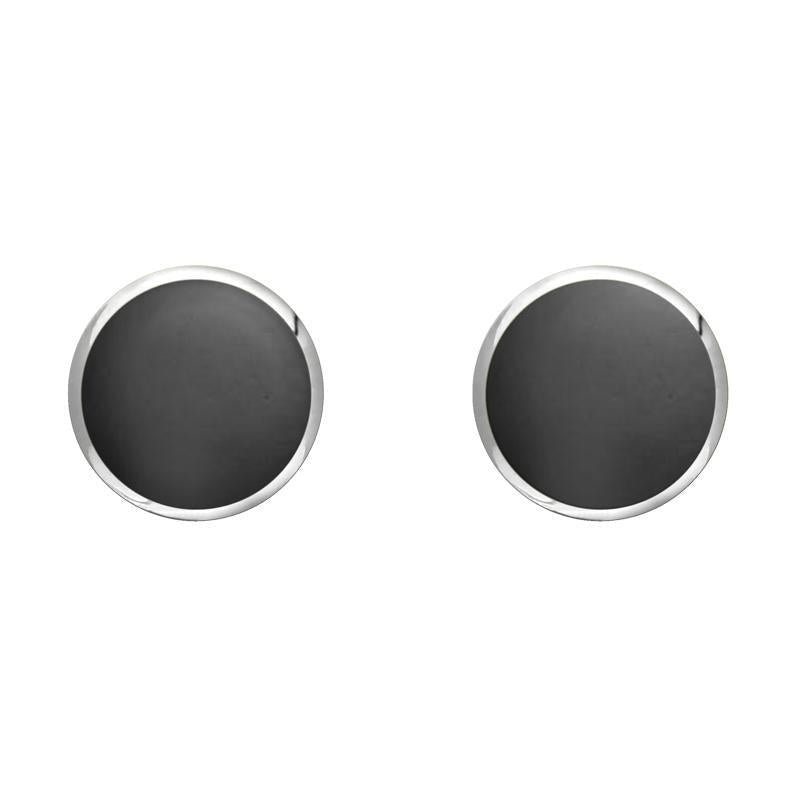 Sterling Silver Hematite 6mm Classic Medium Round Stud Earrings