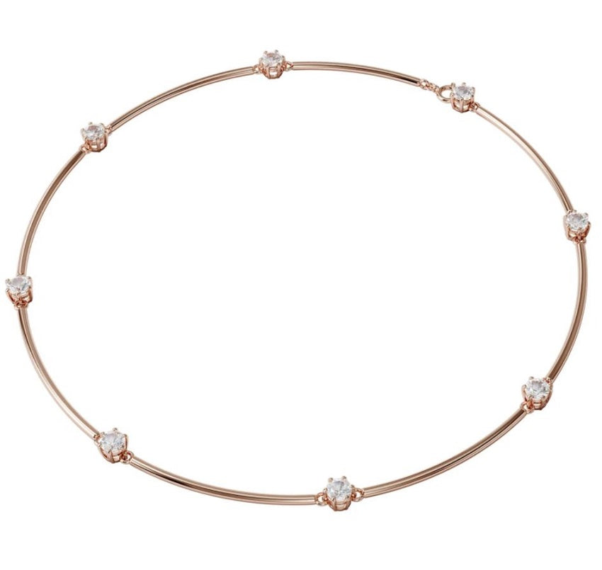 Swarovski Constella Rose Gold Tone Crystal Necklace