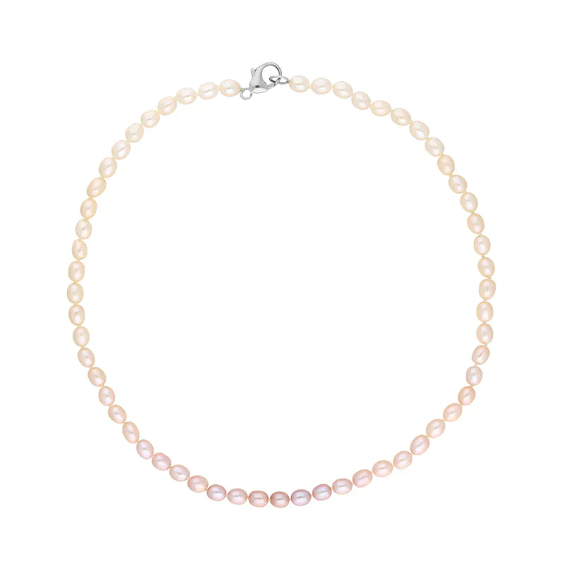 Yoko Pearls Freshwater Pearl Multi Coloured Pastel Necklace D