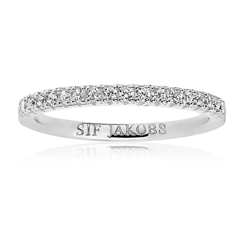 Sif Jakobs Ellera Sterling Silver White Zirconia Band Ring