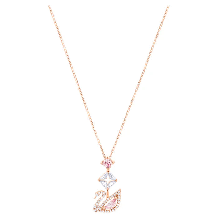 Swarovski Dazzling Swan Rose Gold Tone Plated Y Necklace