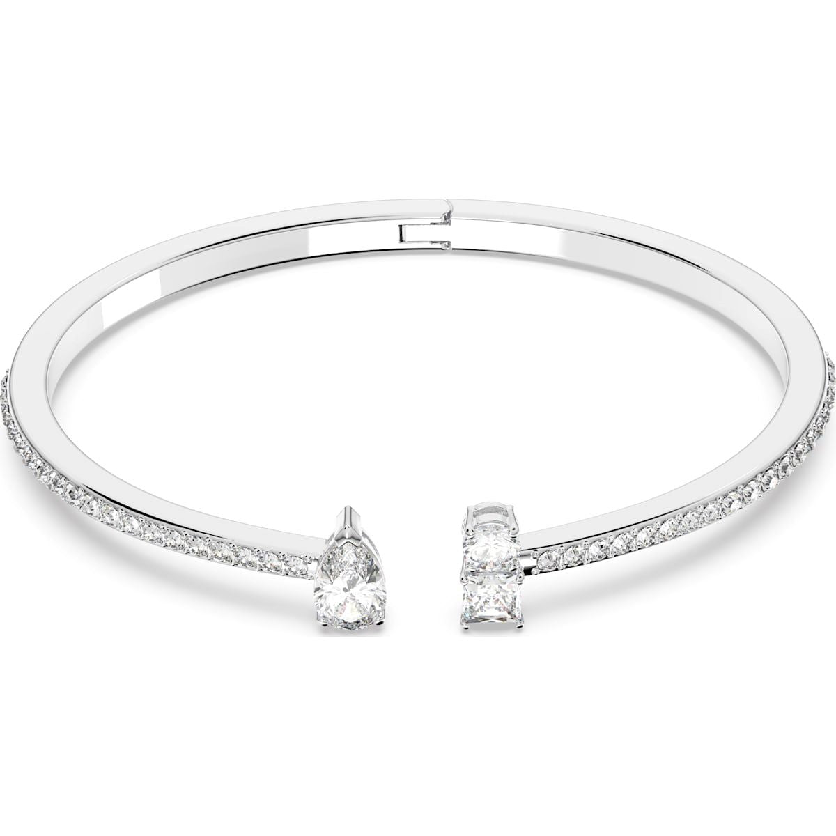 Swarovski Attract Rhodium Plated White Crystal Cuff