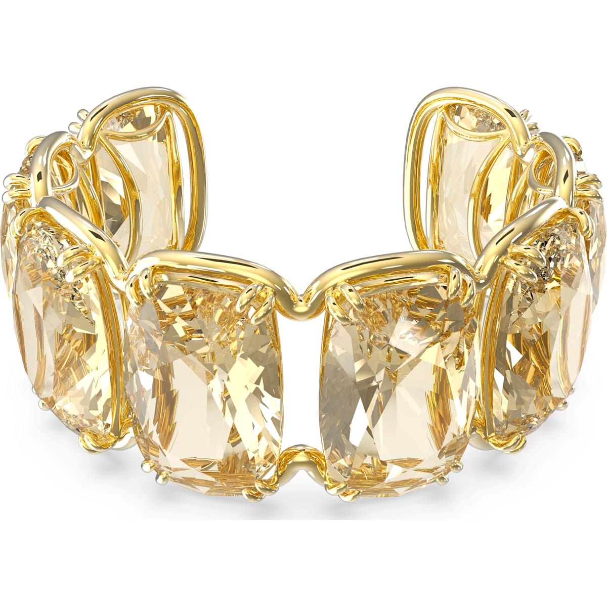 Swarovski Harmonia Yellow Gold Tone Plated Gold Tone Crystal Cuff