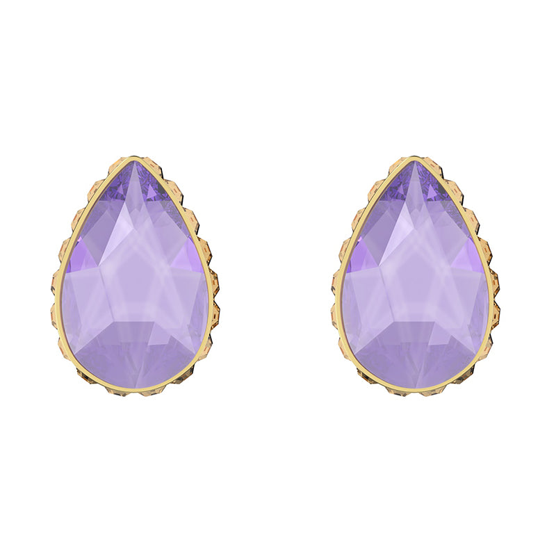 Swarovski Orbita Gold Tone Plated Multicolour Crystal Drop Cut Earrings