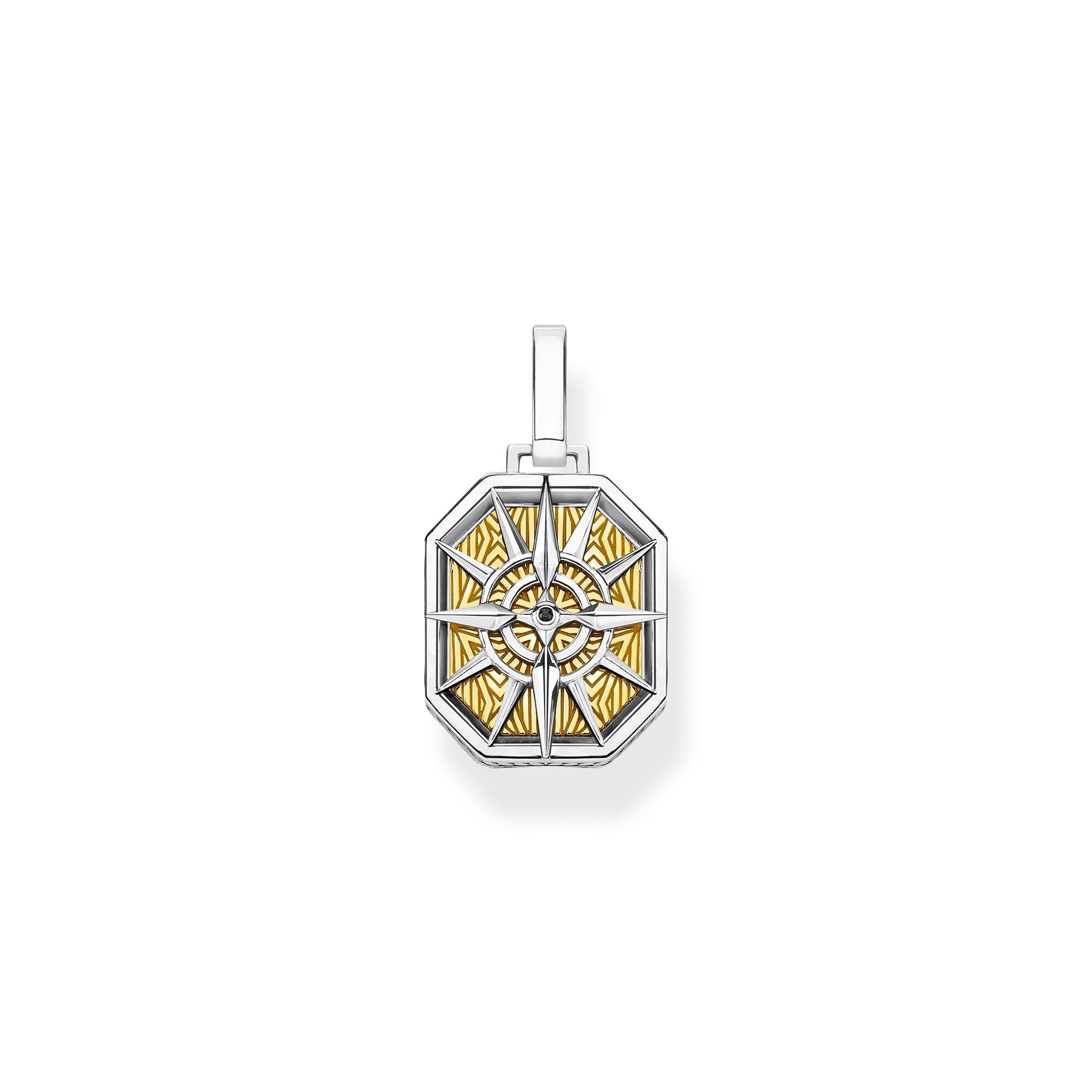 Thomas Sabo Glam & Soul Sterling Silver Gold Compass Pendant