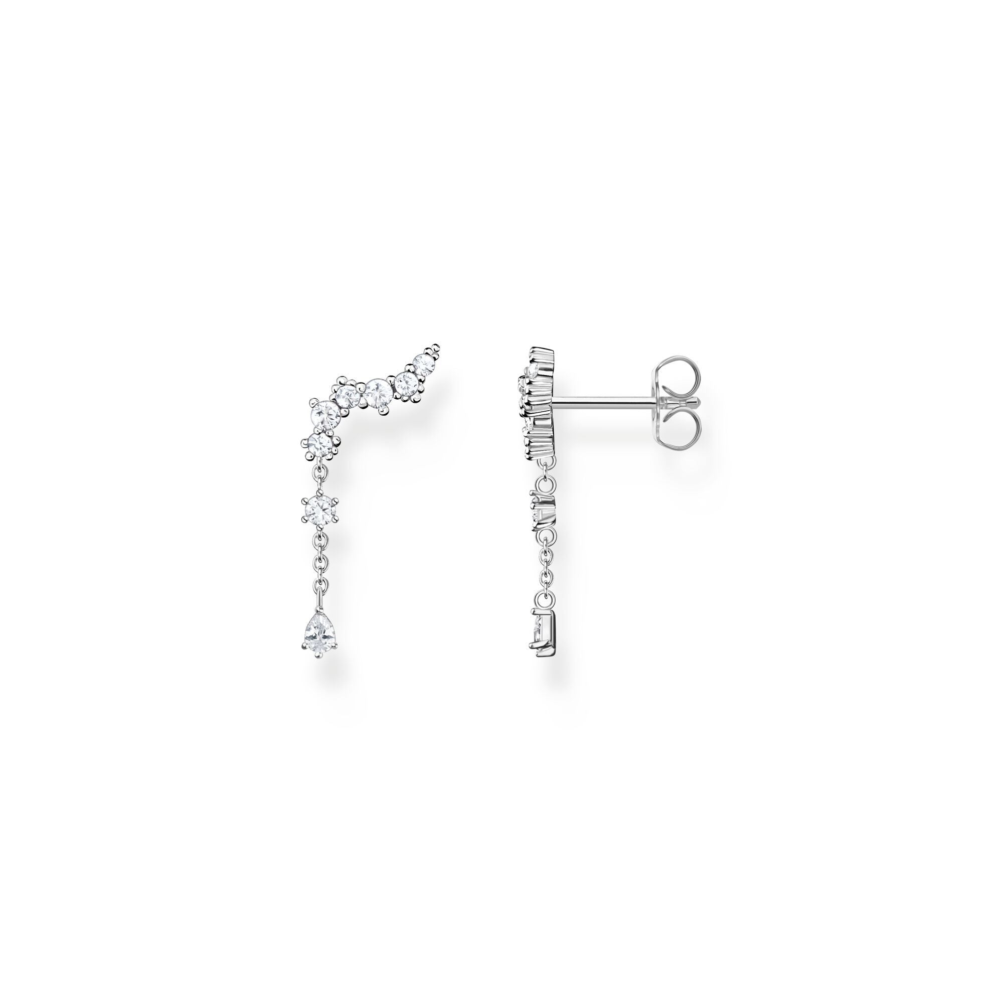 Thomas Sabo Sterling Silver Ice Crystal Ear Climber Earrings