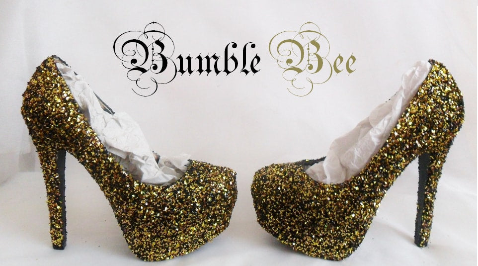 Bumble Bee Chunky Glitter Custom Personalized Women Handmade Glitter S