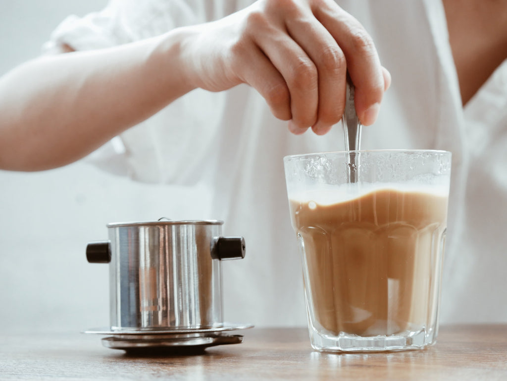 Step 5. Drink Hot or Iced Vietnamese Coffee, stir briskly