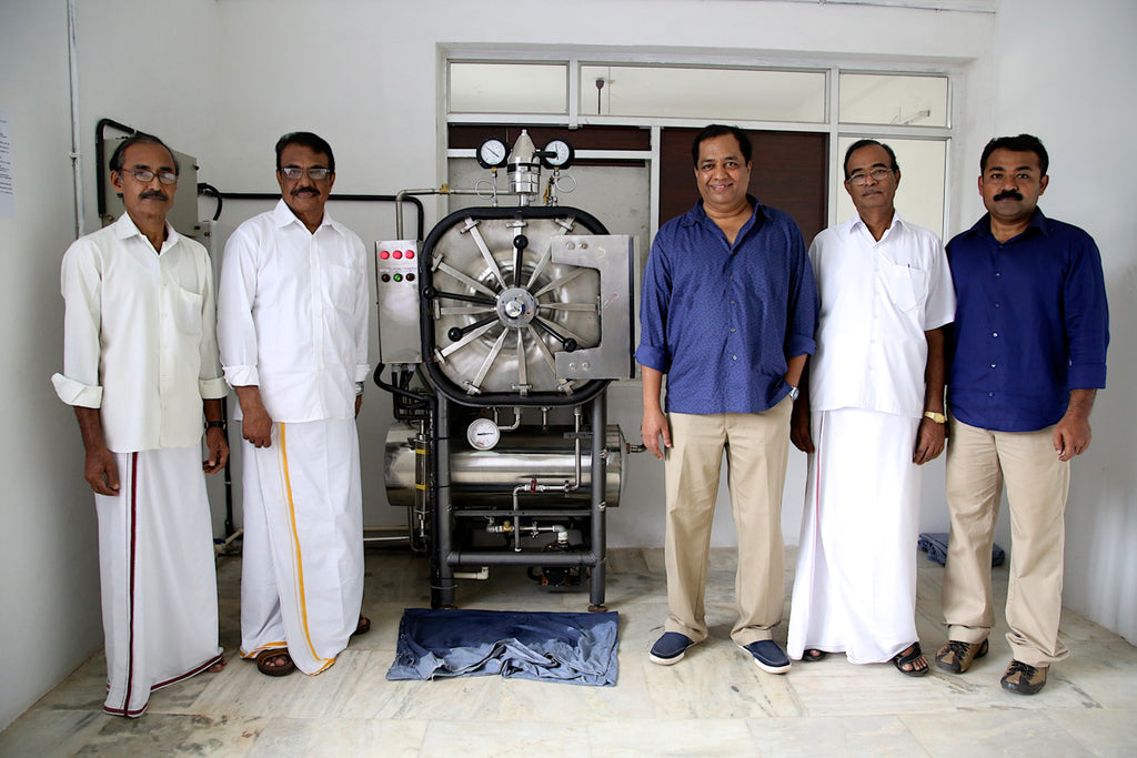 My partner Divakar and his staff in Kerala, India