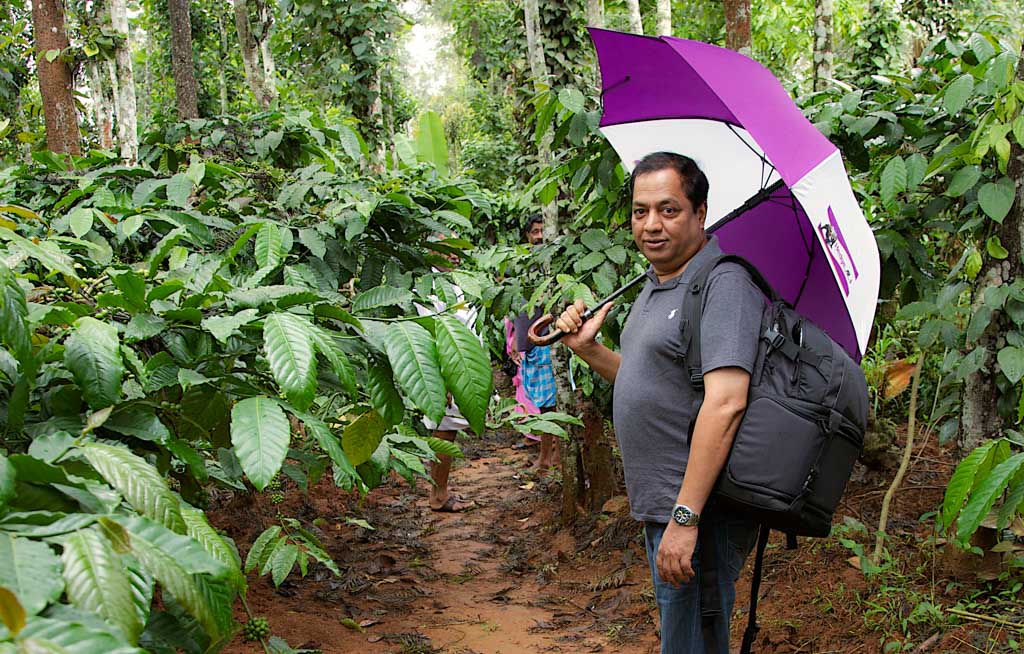 My pal Divakar showing me the jungles of Kerala