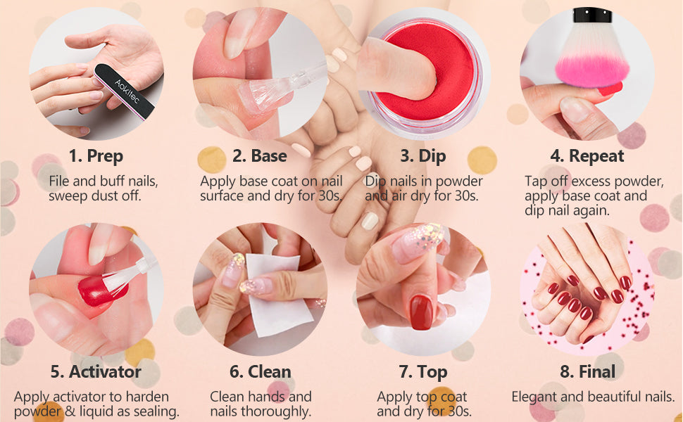 How to Do Dip Powder Nails at Home : 6 Steps (with Pictures