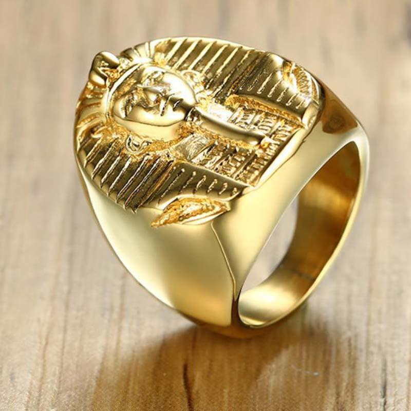 Voorkeur contact groentje Egyptian Ring "Gold Pharaoh" (Steel) | Egyptian History