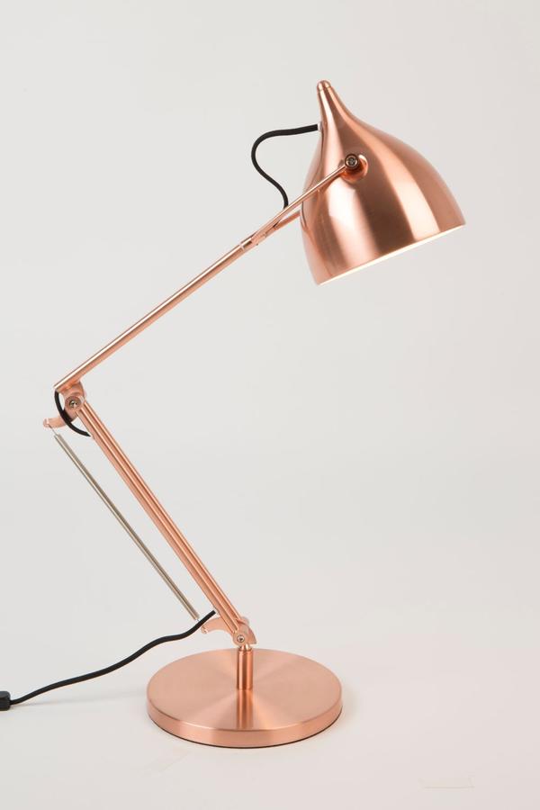 Copper Metal Task Desk Lamp | Zuiver Reader
