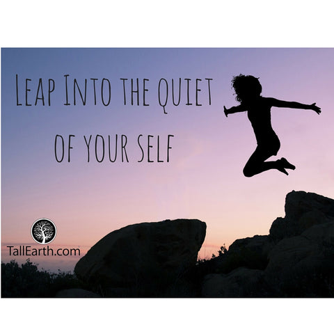 Leap Into the Quiet of Your Self, Tall Earth Image