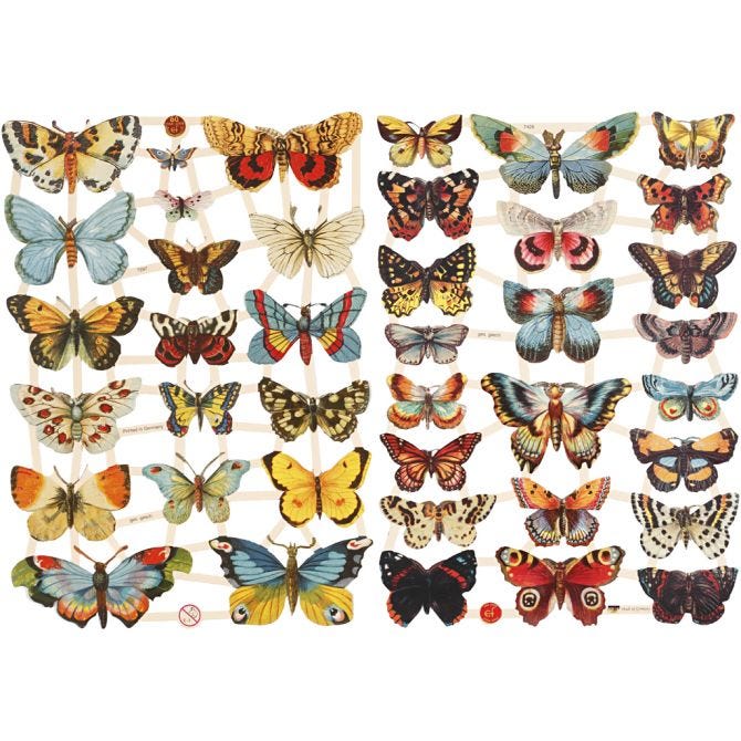 Vintage plaatjes Vlinders – Art By