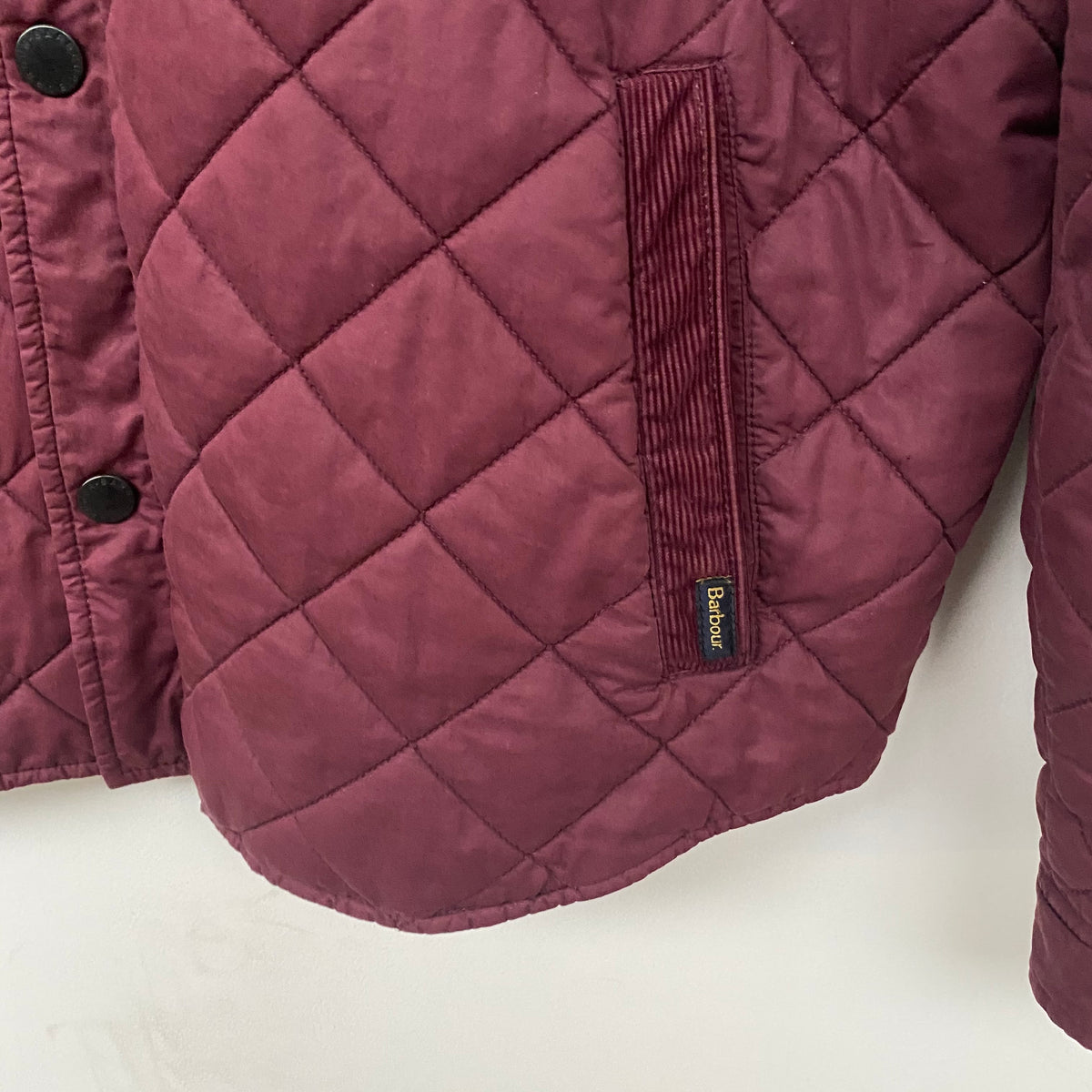 red barbour jacket