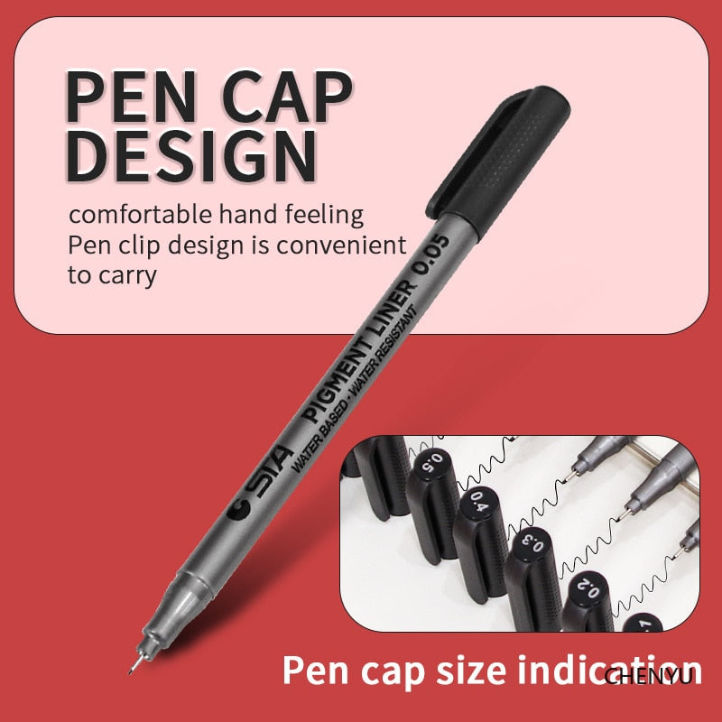 Instrument Eekhoorn Buitenlander STA 9Pcs/Set Tip Fine Liner Art Marker Drawing Pen Fade Proof Micron –  AOOKMIYA