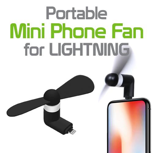 FANLIGHTNING - Portable Mini USB Fan for iPhone X, 8/8 Plus, 7/7 – Cellet Retail