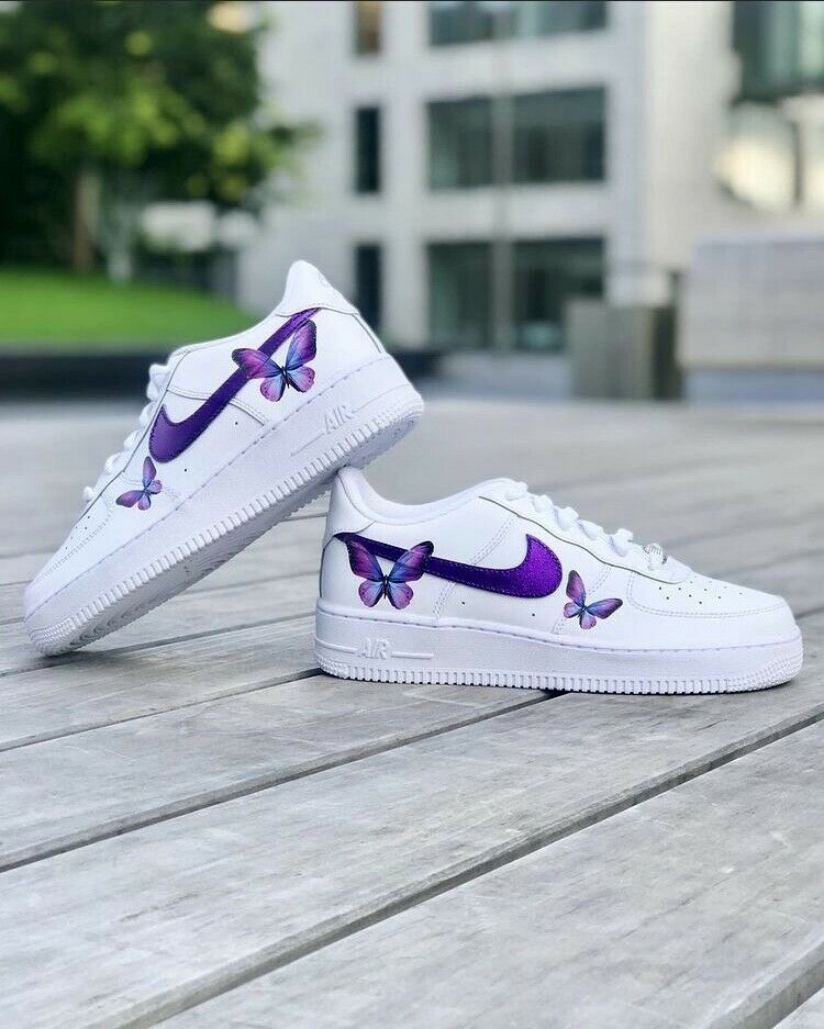 purple nike shoes air force 1