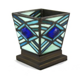 Mission style candle holder urn