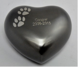 Arielle Heart pet cremation urn