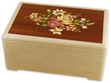 Flower garden wooden cremation urn