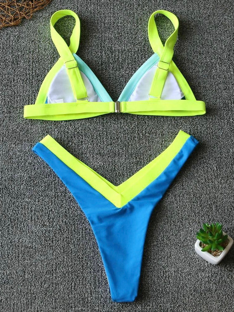 Mandíbula de la muerte Isla Stewart segundo Bikini Neon Flúor Azul – BIKINI NEON