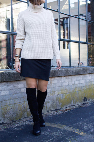 How to Layer a sweater and dress