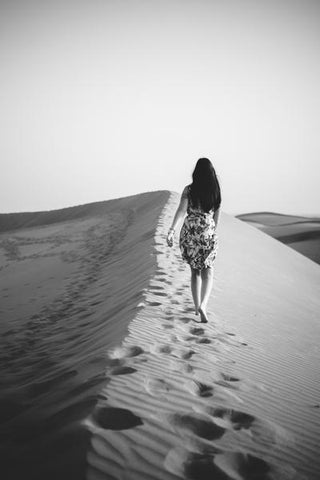 woman in desert