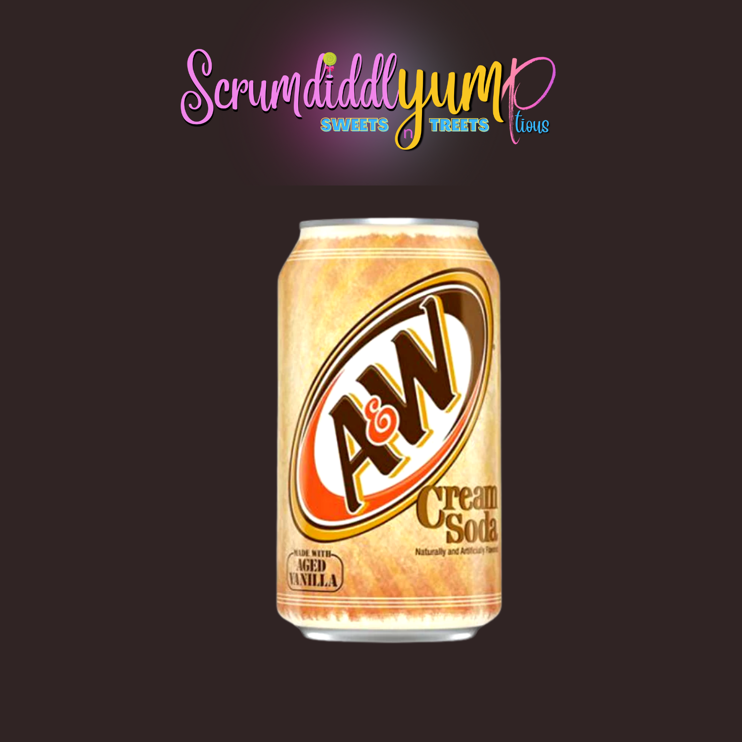 aandw cream soda can