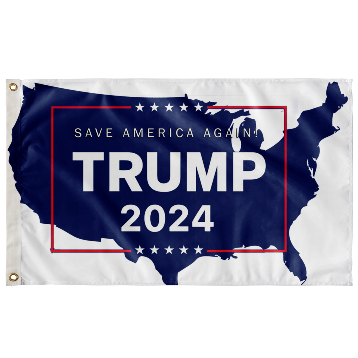 Trump 2024 Usa Flag White Us Against Media