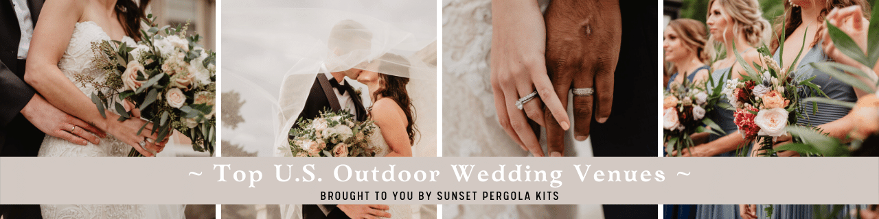 Top US outdoor wedding venues horizontal banner