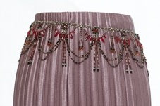 Choking jewelry chain belt