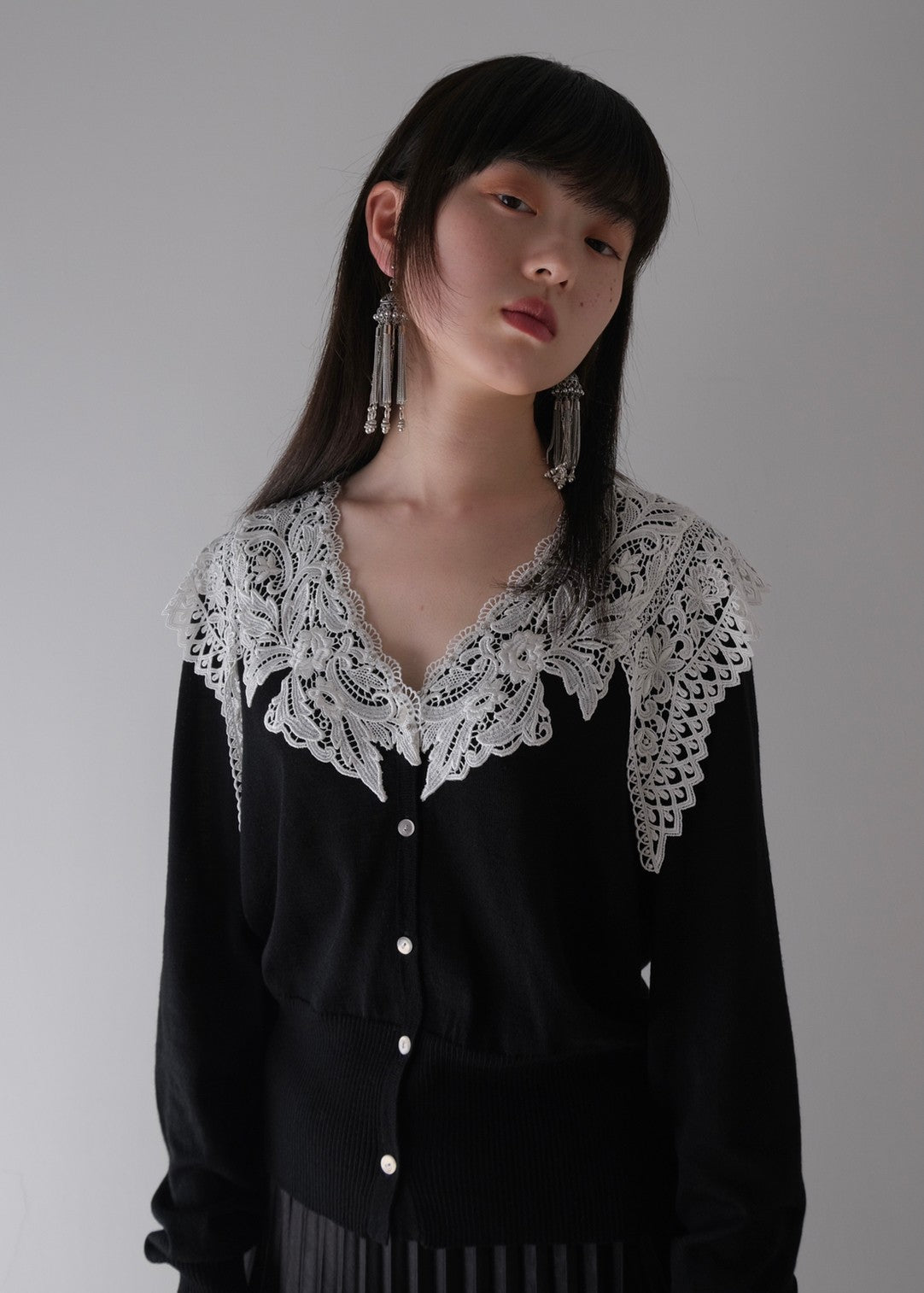 Tanaka Daisuke Sailor lace cardigan alliancelf.com