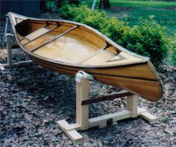 Example of a Bear Mountain Boats canoe cradle