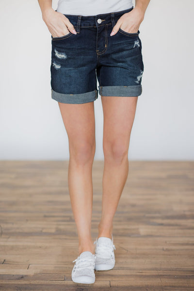 judy blues jean shorts