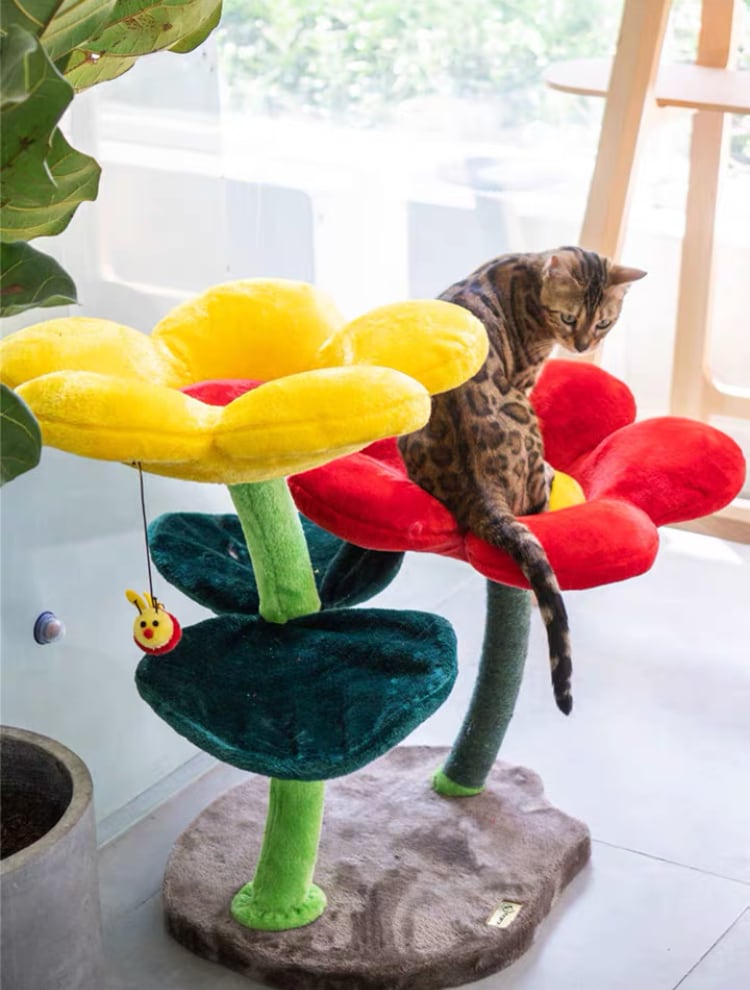 Rascador para gatos en forma de flor, lindas dos flores | La elegante  compañía de mascotas – The Snazzy Pet Co