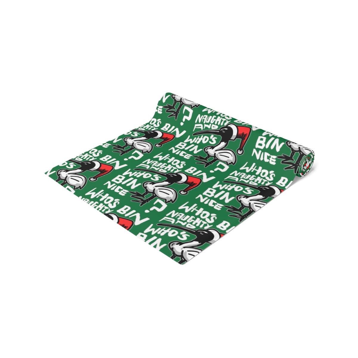 Who's BIN Naughty And Who's BIN Nice? Table Runner