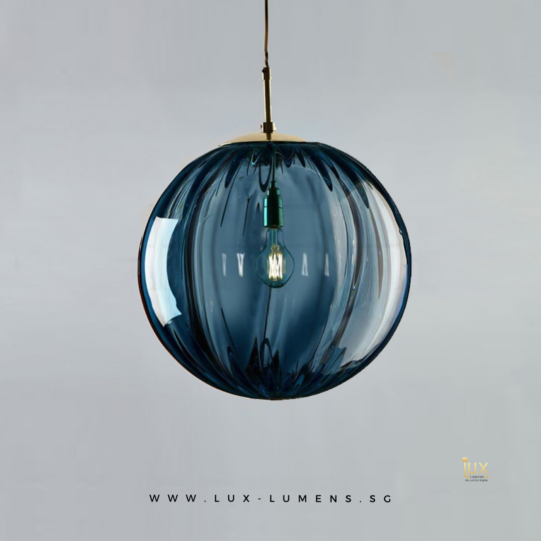 teal glass pendant lights