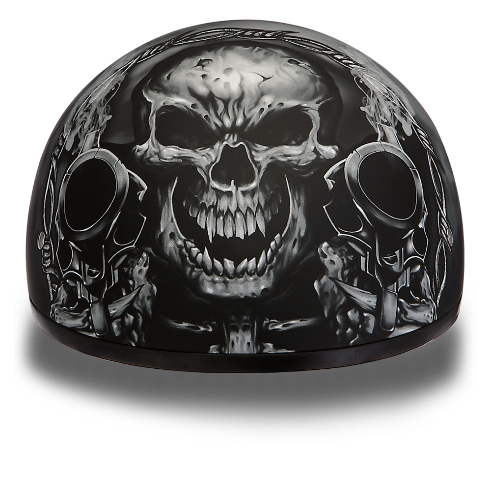 DAYTONA SKULL CAP D.O.T W/GUNS Daytona Helmets D6-G-XL 