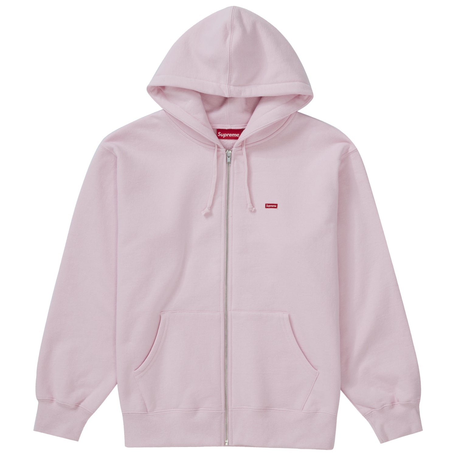 Supreme Small Box Zip Up Hooded Sweatshirt Light Pink – Impossible