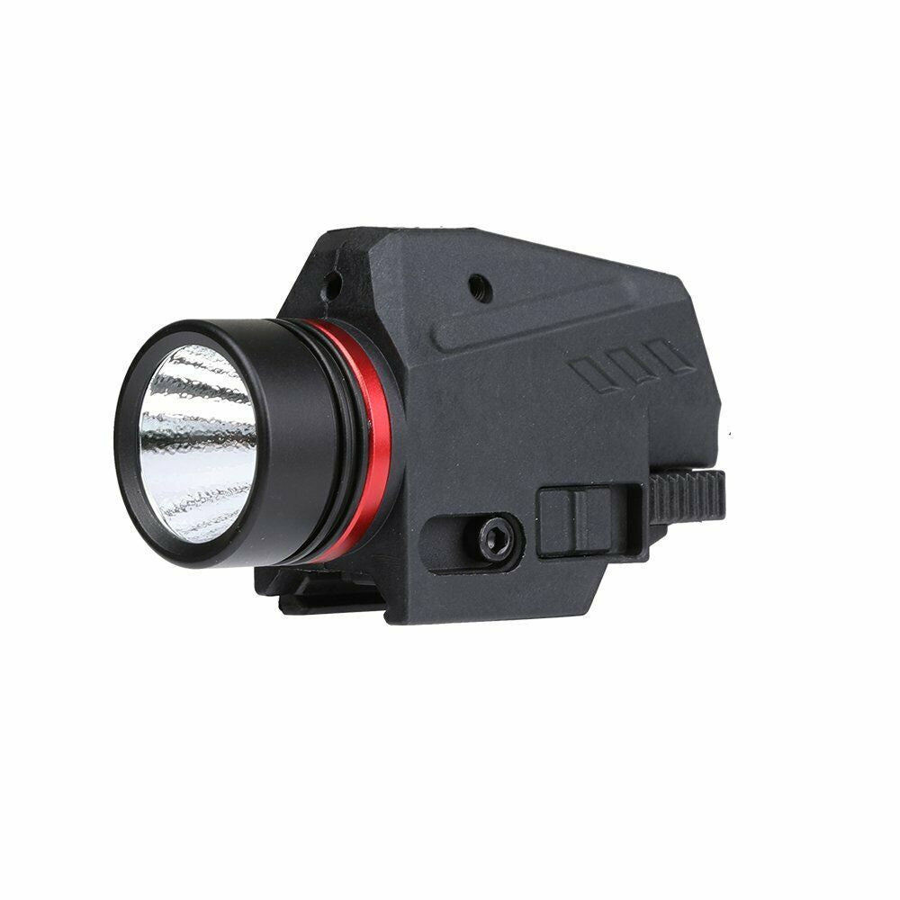 Details about   super Tactical LED Flashlight Red Laser Sight For 20mm Rail Mini Glock Pistol 