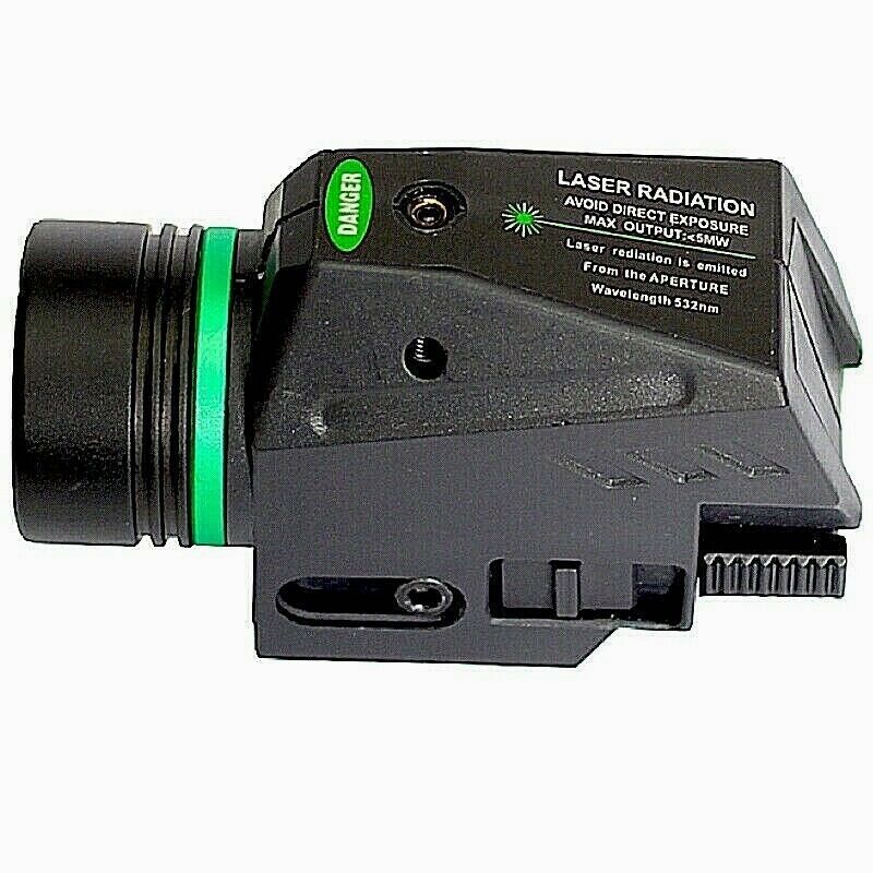 Tactical LED Flashlight Green Red Laser Sight For 20mm Rail Mini Glock Pistol 